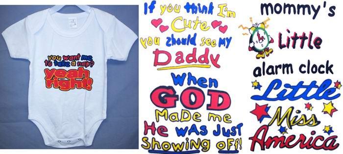 Onesies - Short Sleeves  With  Messages  - In White (New Born) image