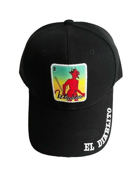 El Diablito  Loteria Baseball Caps -Mexican Lottery Baseball Caps image