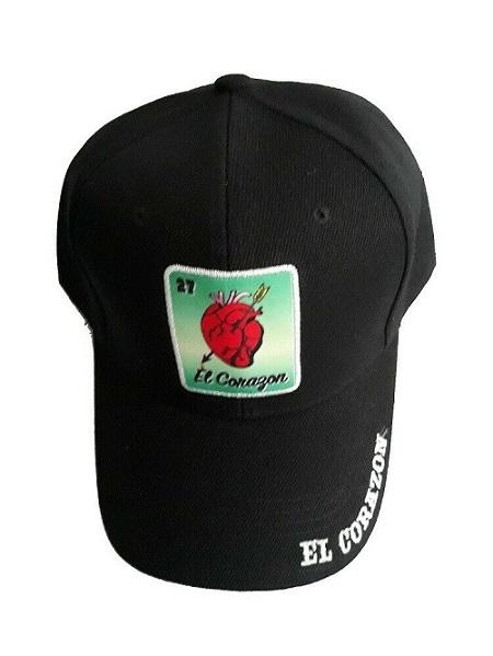* El Corazon Loteria Baseball Cap - Mexican Lottery Cap (Lotcap3) image