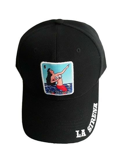 La Sirena  Loteria Baseball Caps - Mexican Lottery Baseball Caps image