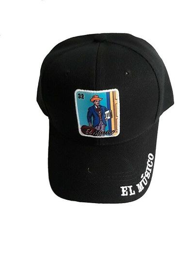 El Musico Loteria Baseball Caps - Mexican Lottery Baseball Caps image