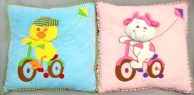 Plush Embroidered Cushions/Pillows With Appliques image