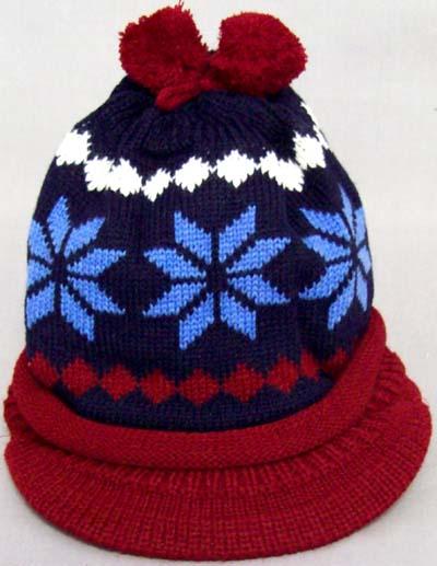 Beanies  Kids Beanies - Winter Caps With Brim & Pom Pom image