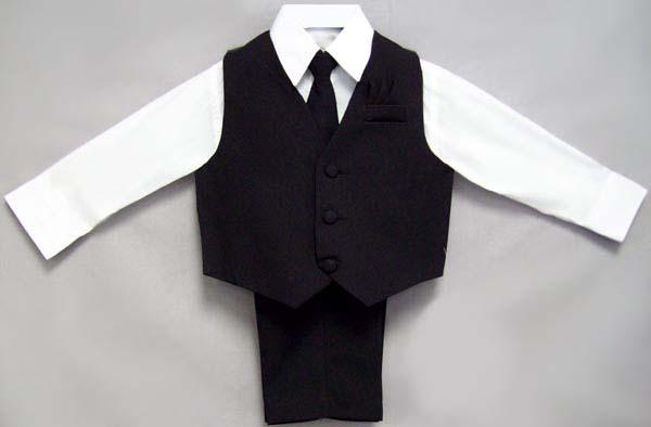 Boys 4Pc Slacks Sets With Neck-Tie - Navy Color (4 Thru7) image