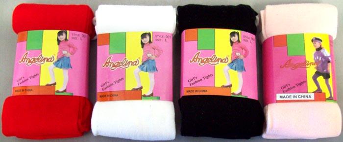"Angelina" Girls  Winter  Tights  - In Solid Colors   (# B-001) image