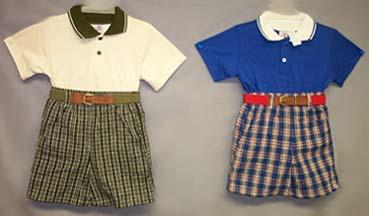 "Happy Fella" 3Pc Boys Short Sets With Polo Shirts (4-7) image