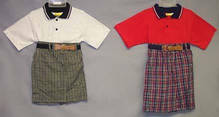 "Photo Zone" 3Pc Boys Short Sets With Polo Shirts (4--7) image