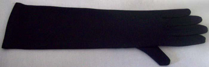 Womens Cotton Gloves - Black Color - Elbow Length image