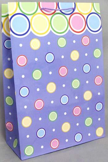 Gift Bags - Multi-Color Polka Dots - Medium Size image