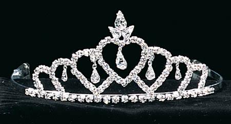 Rhinestones Tiara - Gold Color    ( # PS123G) image