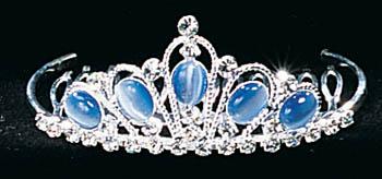 Rhinestones Tiara With Blue Gemstones ( # SC55) image