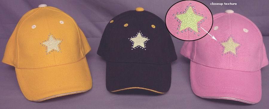 "Star"  Jewelled Baseball Caps - For infants image