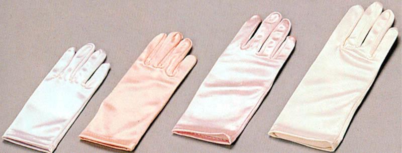Satin Gloves   -  For Girls.  In Color ( # 701G) image