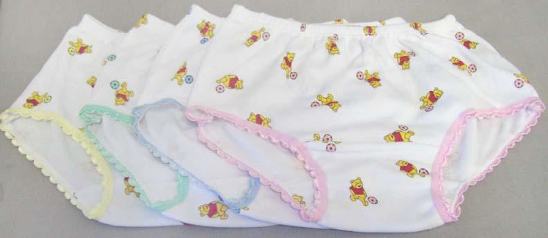 "LIttle Bears" Girls Cotton Panties - Sizes: 4-6  ( # 109DM) image