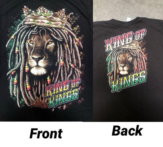 King of Kings Reggae Rasta Screen Printed T-Shirts image