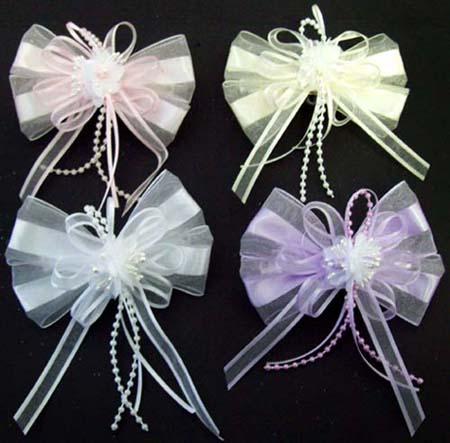 Girls Hand-Made Hairbows With French Barrettes image