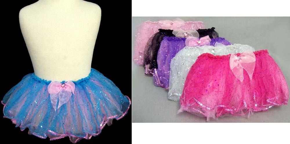 Dance Wear - Tutu Skirt - 3 Layers With Glitter- Small (# C28274) image
