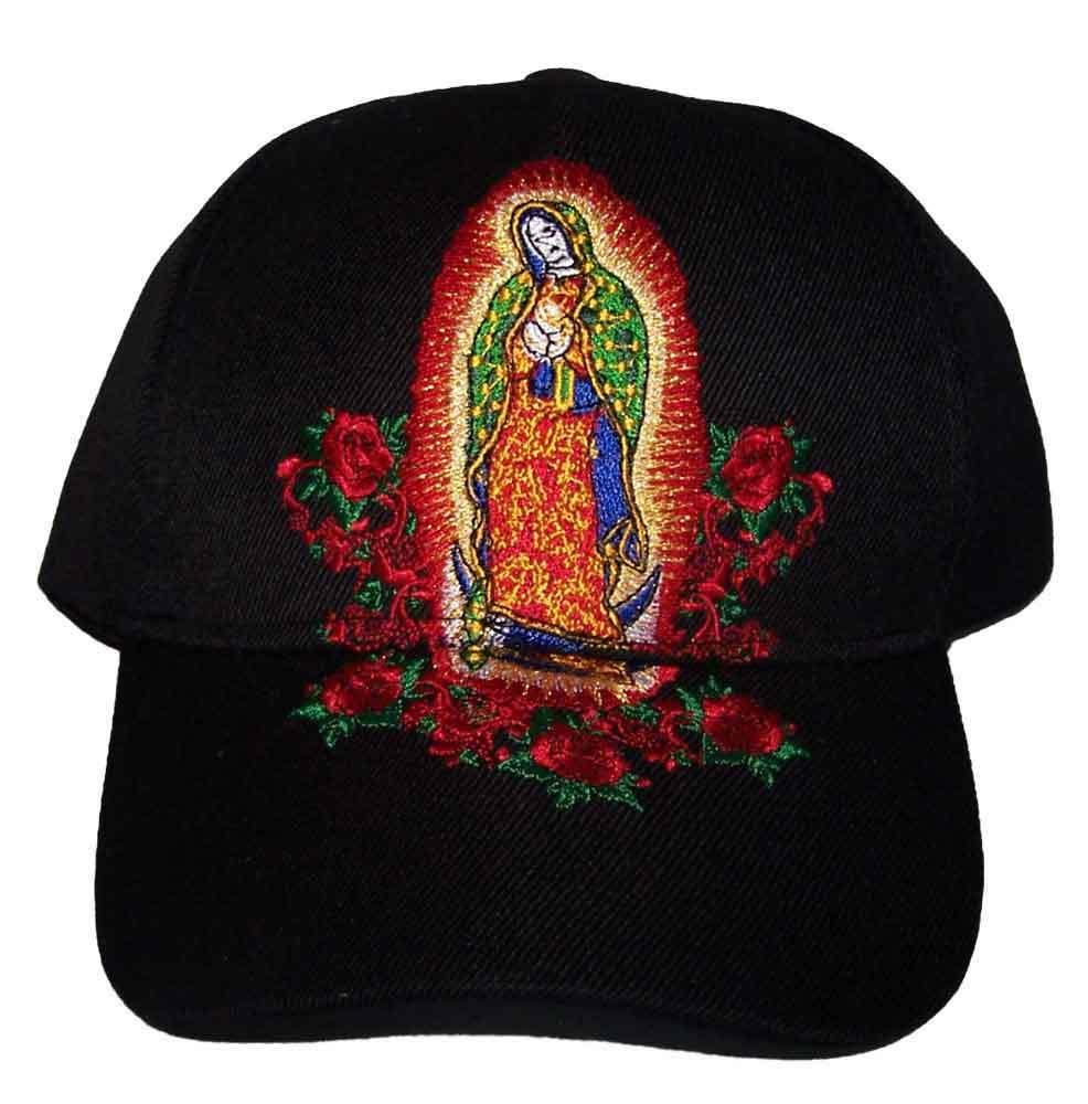 Virgin of Guadalupe Guadalupe & Roses  Embroidered Baseball Caps image