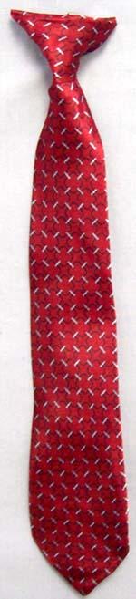 Boys  Red Neck-Ties With Clip-On - In Prints image