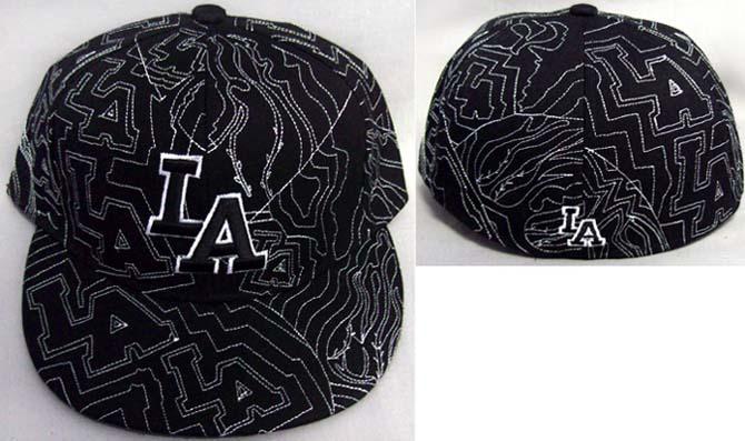 "Los Angeles" Flat Brim Embroidered Fitted Caps image