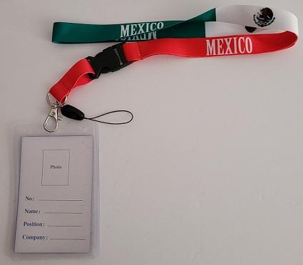 Mexico Mexican Lanyard With Picture ID - 31" Long image