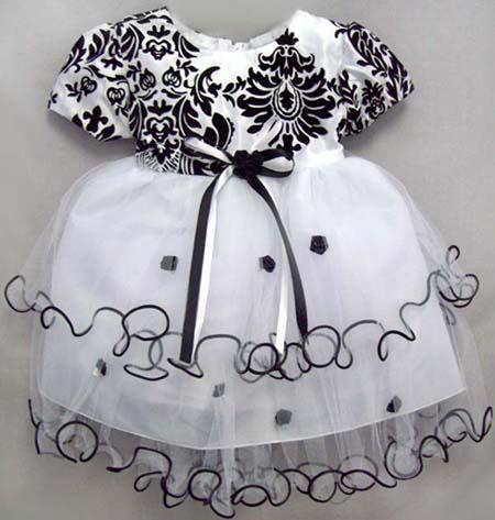 Girls Fancy  Dress - Black & White Colors (6-24 Mos) image