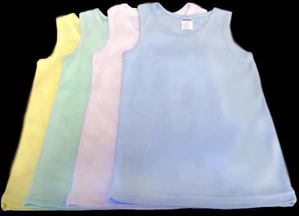 Kids  Sleeveless T Shirts In Solid Colors - (Sizes:8-12) image