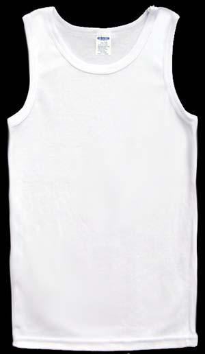Kids Sleeveless T Shirt In  White Color - (Sizes: 8-12) image