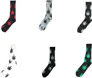 Marijuana Weed Pot Socks  - 12 Pairs Pack Mixed Colors image