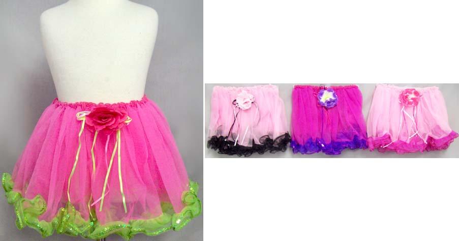 Dance Wear - Sequined Tutu Skirt With Flower ( # C28278) image