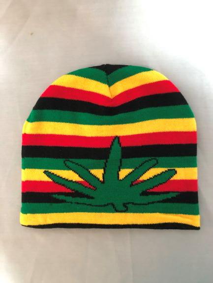 Beanies  Marijuana Weed Pot Reggae Rasta Knitted Beanies image