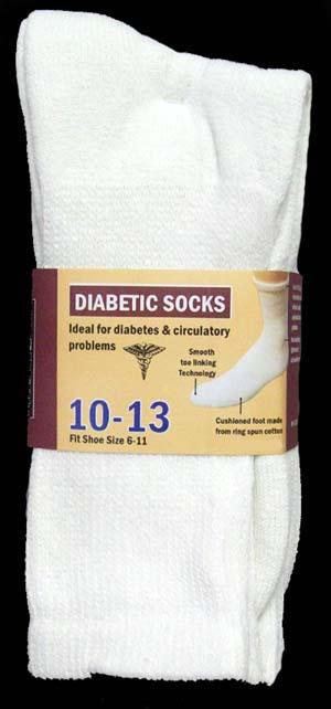 Diabetic Socks For Adults - White Color ( # 1013W) image