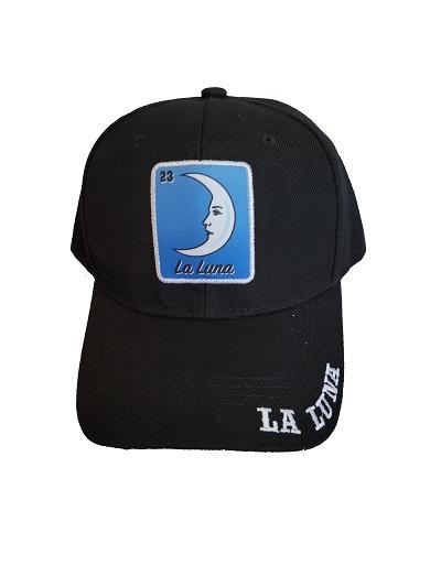 La Luna Loteria Embroidered & Printed Baseball Cap - Black image