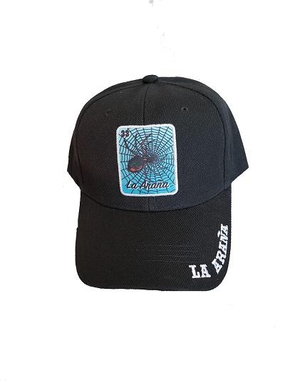 * La Arana Loteria  Baseball Cap Embroidered & Printed - Black (Lotcap16) image