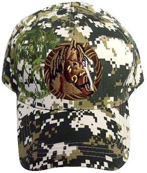 Horse  Native Pride  Baseball  Caps Embroidered  ...Green Camo image