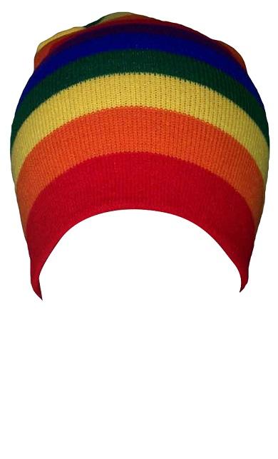 Rainbow Colors Gay Pride Beanies  Knitted Winter Caps- image