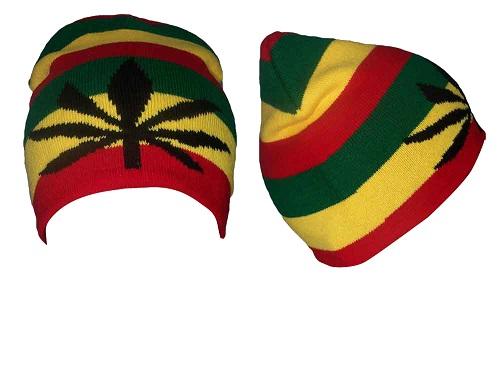 Weed Marijuana Reggae Rasta Winter Caps - Beanies image