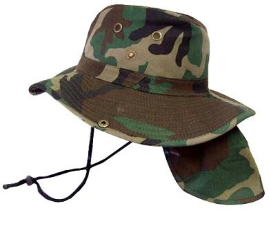 Safari Fishing Hiking Snap Brim Army Military Neck Cover Hats image
