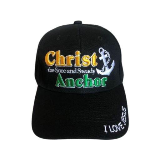 Christ Anchor ...... Christian  Embroidered Baseball Caps - Black image