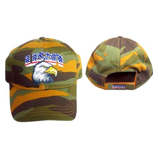 "USA"  Eagle   Baseball Caps Embroidered - Green Camo image