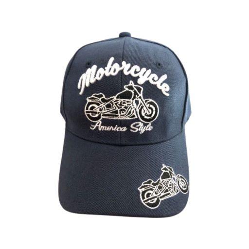 * Motorcycle Embroidered Baseball Cap - Navy Color (7508-MotoN) image