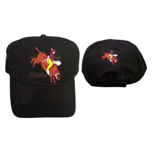 Rodeo Embroidered Baseball Caps With Shadow - Cow Boy image