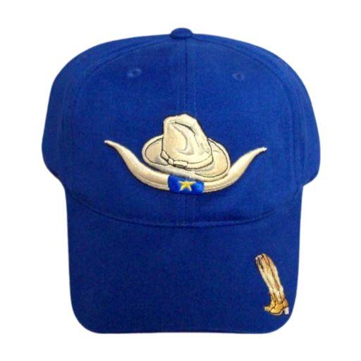 Rodeo Embroidered Baseball Caps ....... Hat, Horn & Boot - Blue image