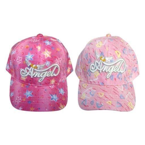 "Angel" Women Embroidered Baseball Caps Hats With Glitter. image