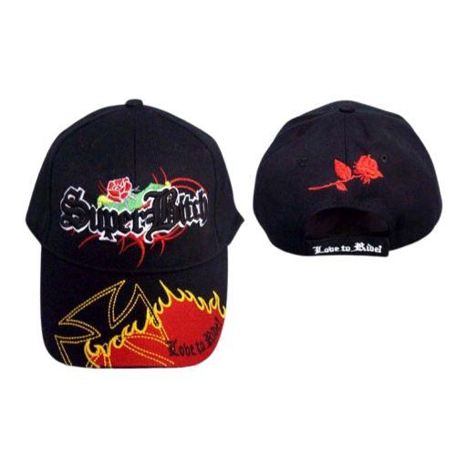 "Super Bitch"  Love to ride Biker  Baseball Caps Embroidered image