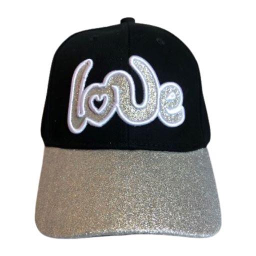 LOVE  Women's Baseball Caps Embroidered  - With Silver Visor image
