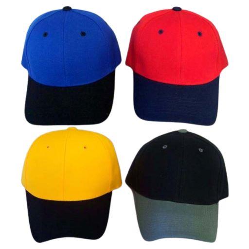 Adult Baseball Caps In Solid 2-Tone Colors image