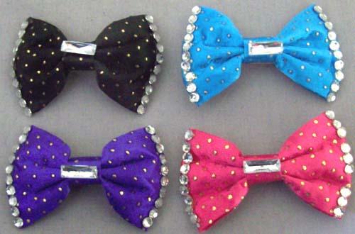 Girls Hairbows With Rhinestones image
