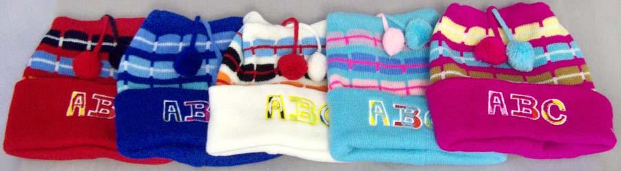 "ABC"  Kids Knitted Winter Caps - Baby Beanies  ( # WH3207) image