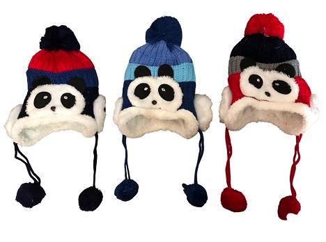 Panda Knitted Beanies  For Babies & Toddlers image